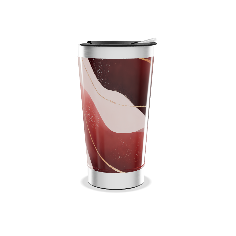 Copo Térmico - Rosa Abstrato Aço Inox