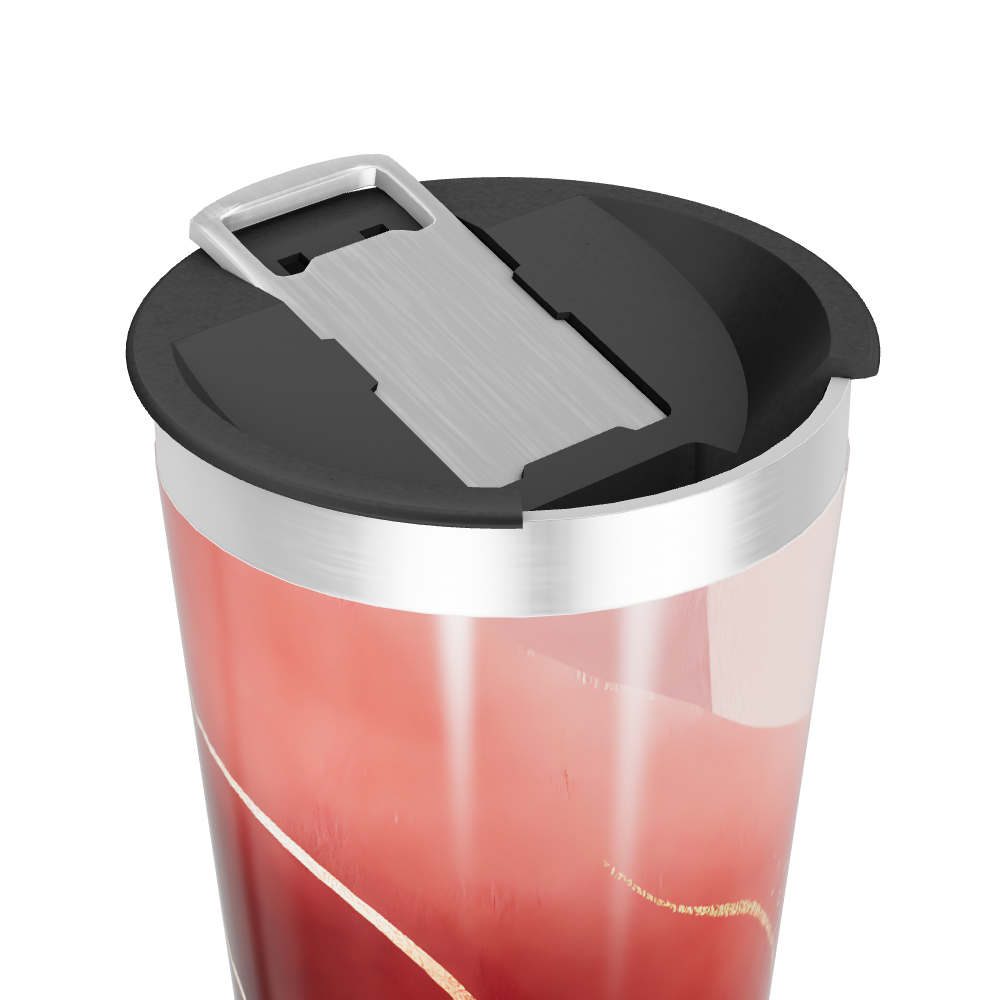 Copo Térmico - Rosa Abstrato Aço Inox