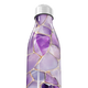 Garrafa Inox - Roxa com Estampa Geométrica
