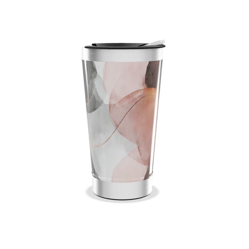 Copo Térmico - Preto com Detalhes Dourados