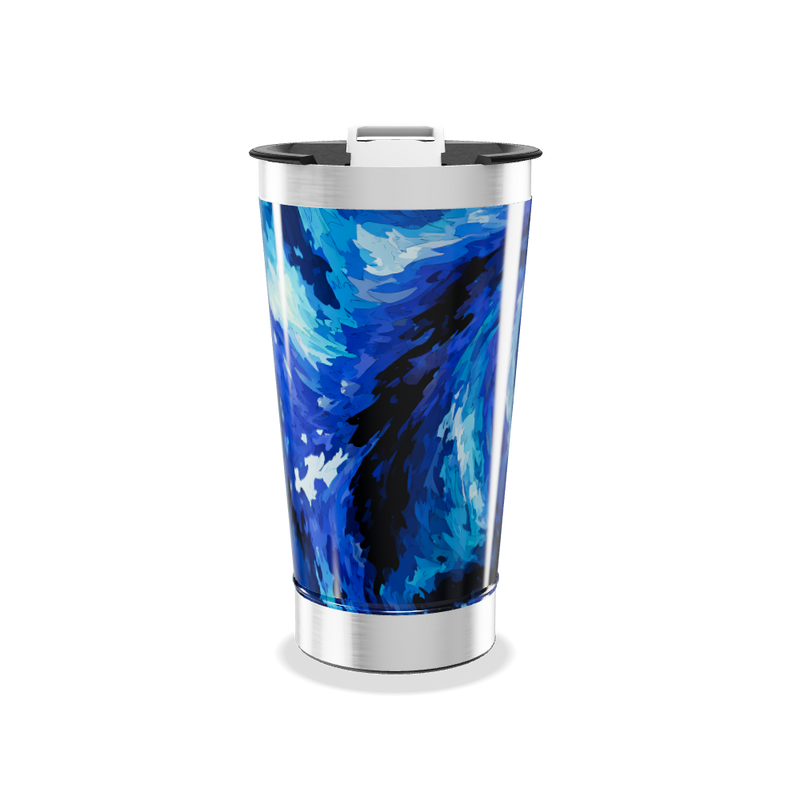 Copo Térmico - Azul Abstrato Inox