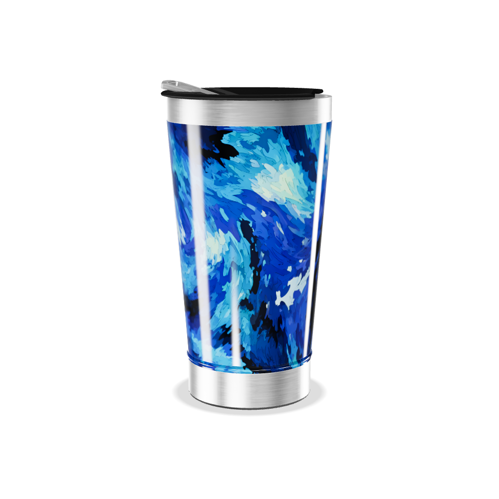 Copo Térmico - Azul Abstrato Inox