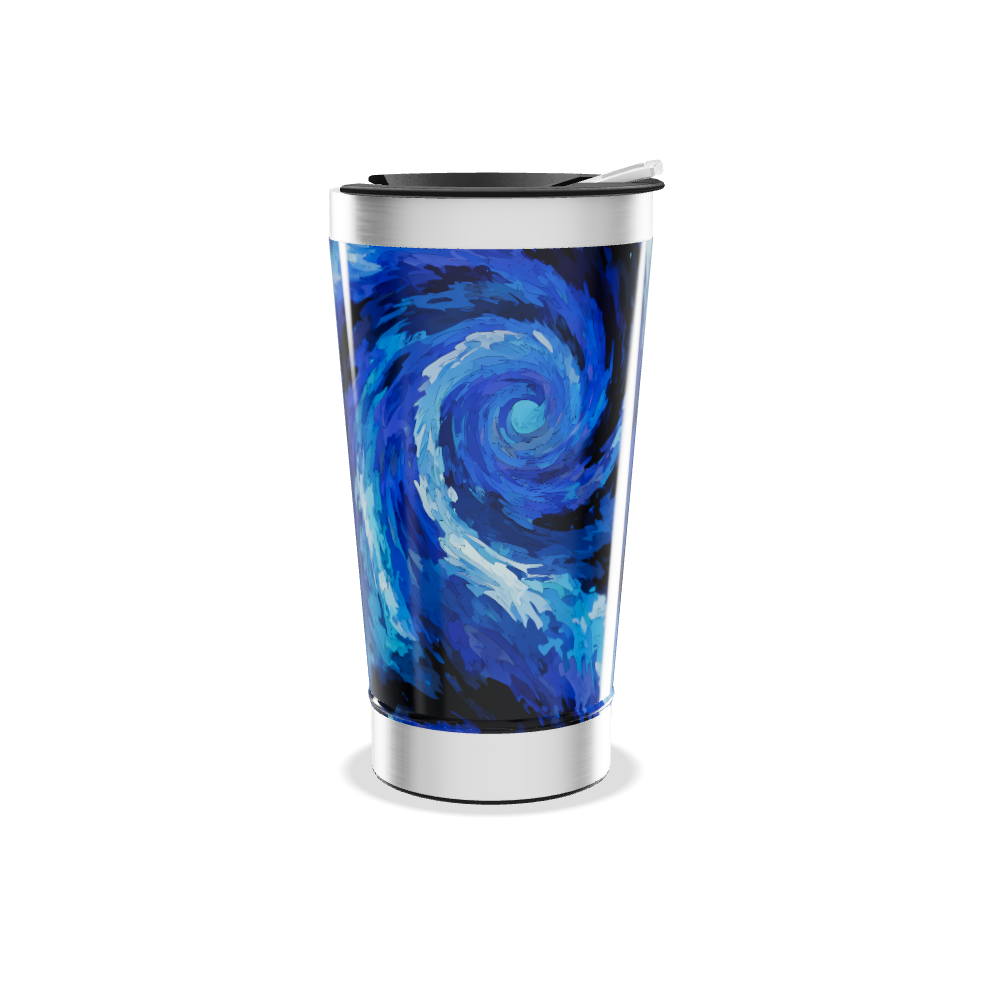 Copo Térmico - Azul Abstrato Inox