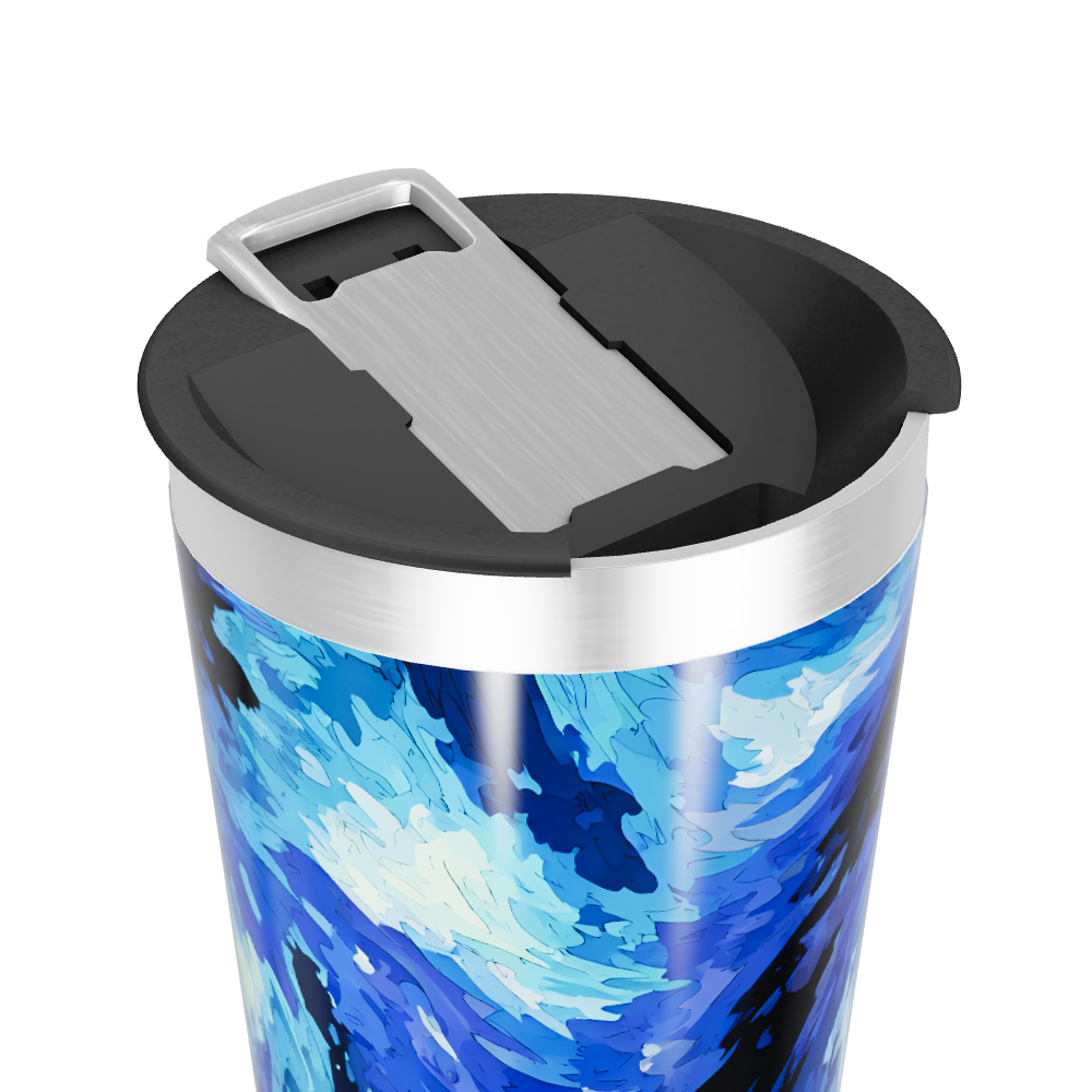 Copo Térmico - Azul Abstrato Inox