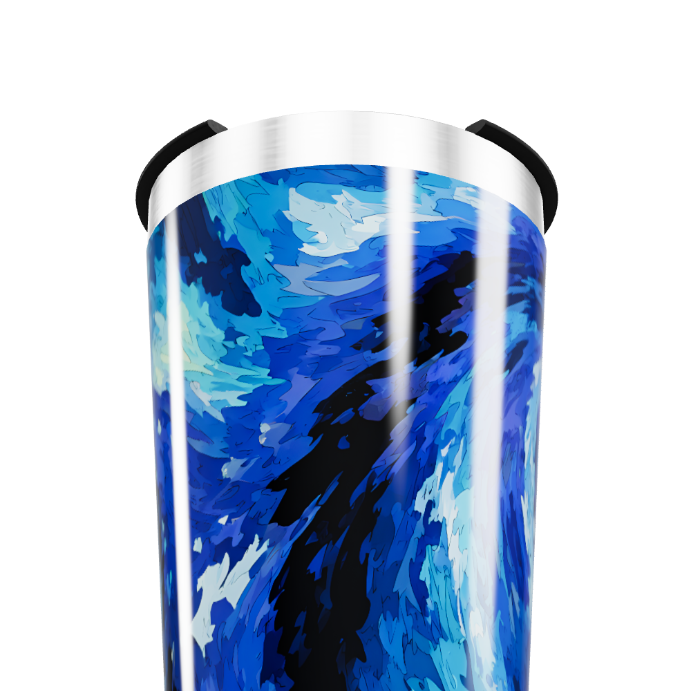 Copo Térmico - Azul Abstrato Inox