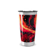 Copo Térmico - Estampa Abstrata Vermelha