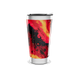 Copo Térmico - Estampa Abstrata Vermelha