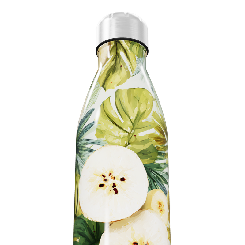 Garrafa Inox Estampa Tropical Bananas