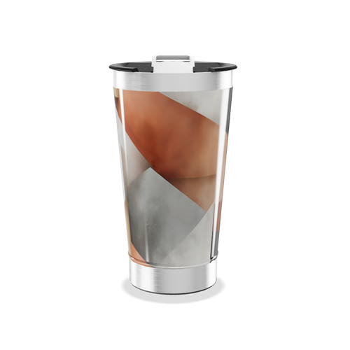 Copo Térmico - Estampa Geométrica Inox