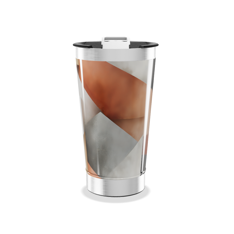 Copo Térmico - Estampa Geométrica Inox
