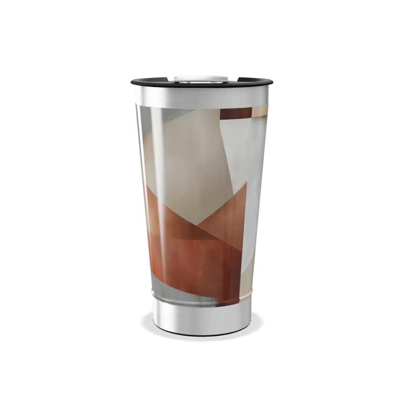 Copo Térmico - Estampa Geométrica Inox