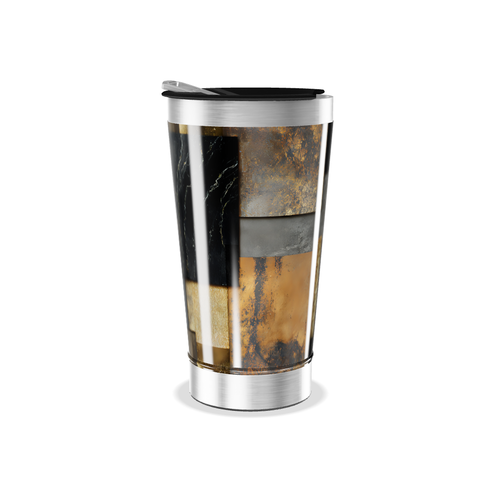 Copo Térmico - Estampa Geométrica Metalizada