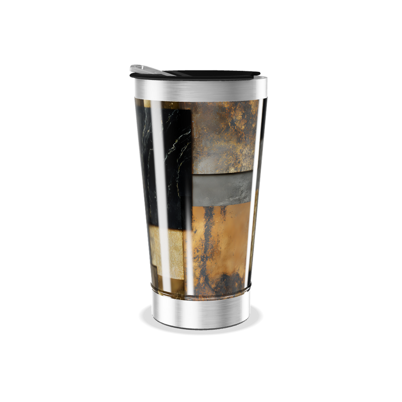 Copo Térmico - Estampa Geométrica Metalizada