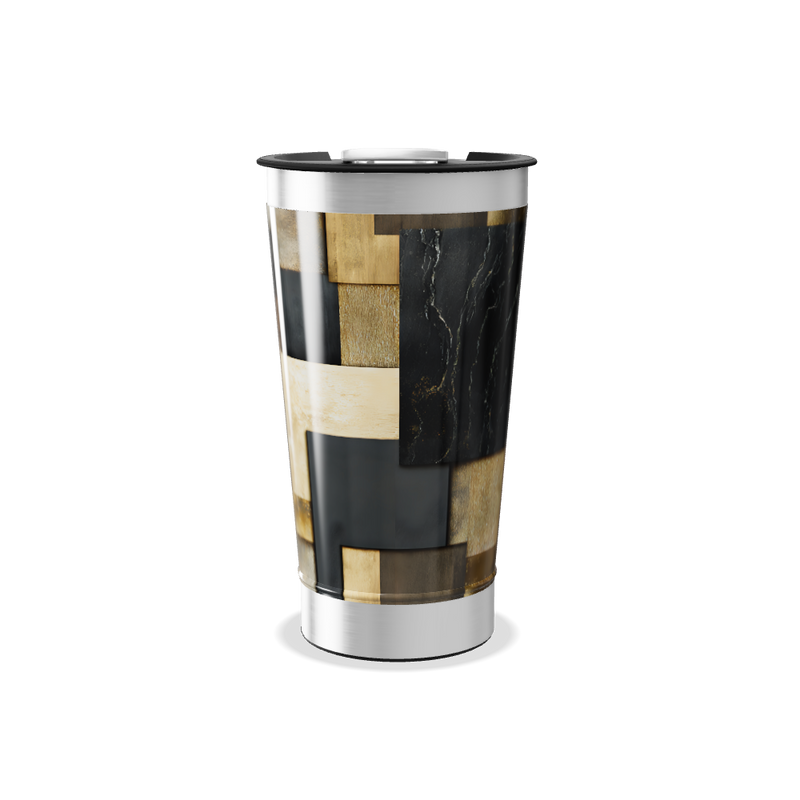 Copo Térmico - Estampa Geométrica Metalizada