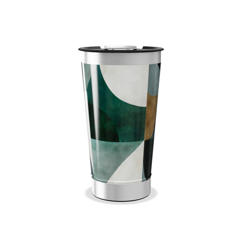Copo Térmico - Abstrato Verde aço inox