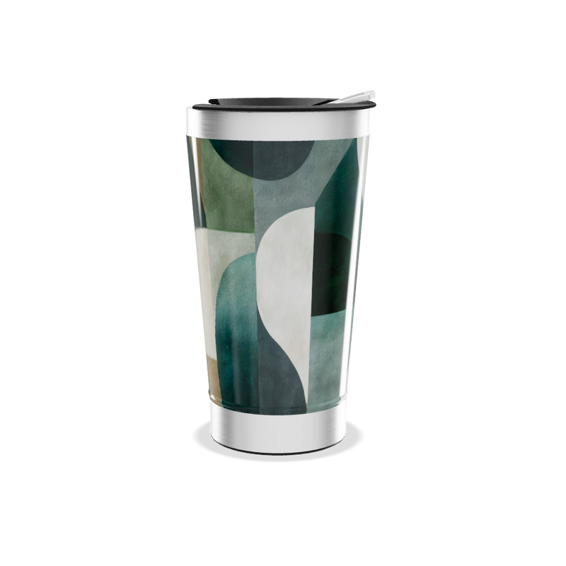 Copo Térmico - Abstrato Verde aço inox