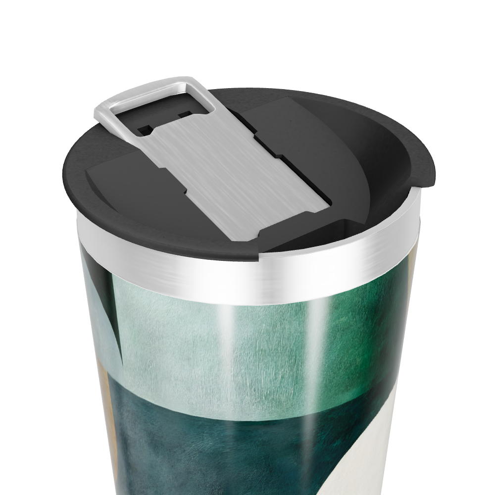 Copo Térmico - Abstrato Verde aço inox