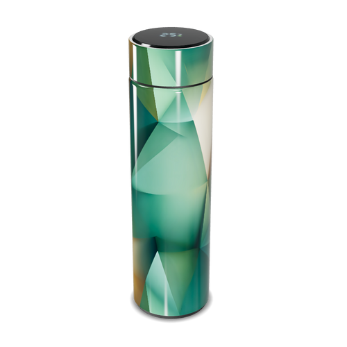 Garrafa Térmica Touch - Verde Geométrica Digital