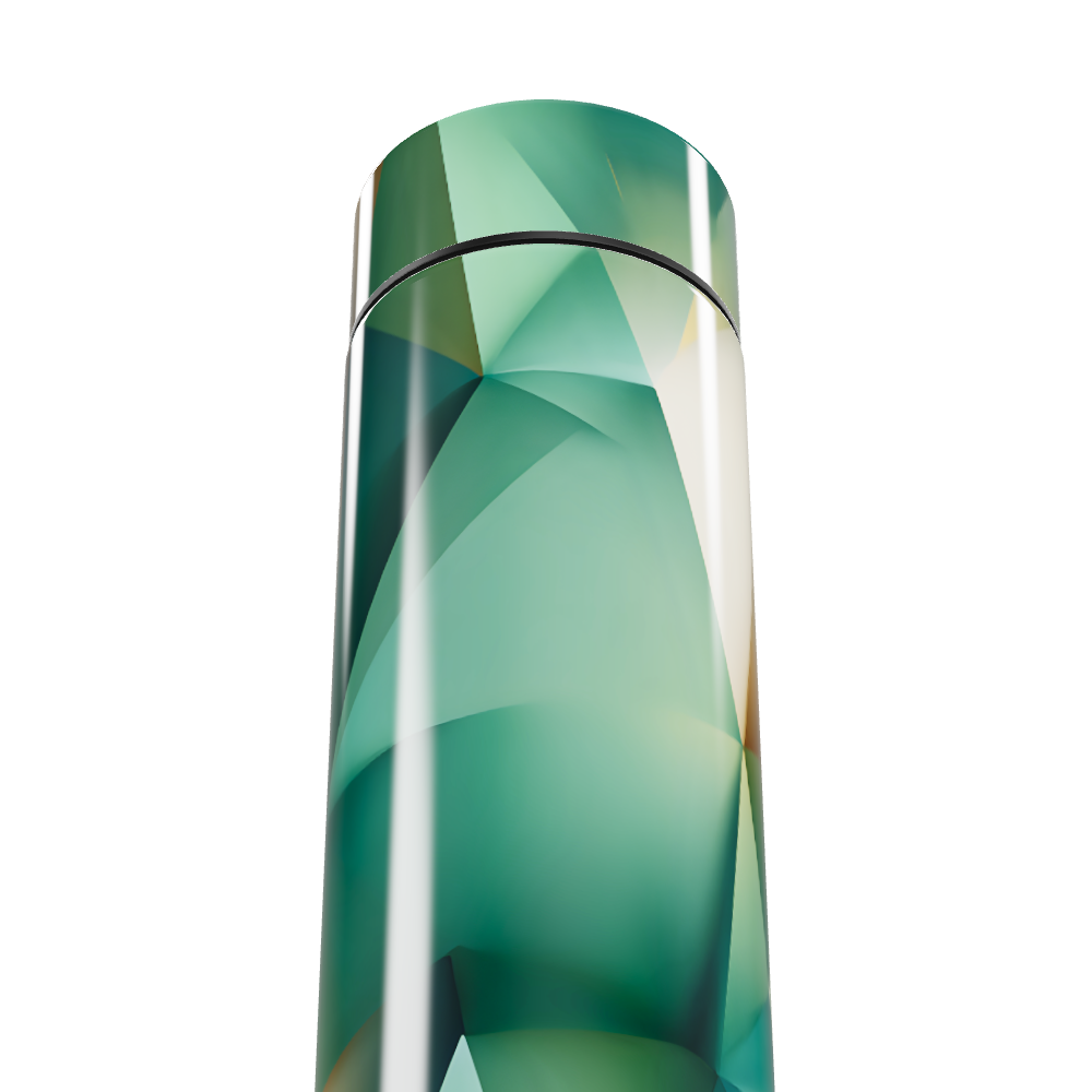 Garrafa Térmica Touch - Verde Geométrica Digital