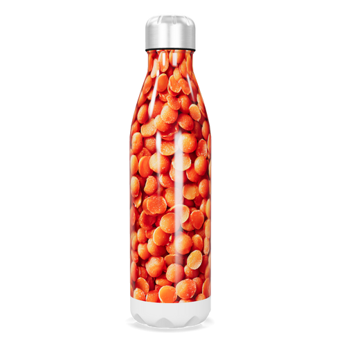 Garrafa Inox - Estampa Laranja Grãos