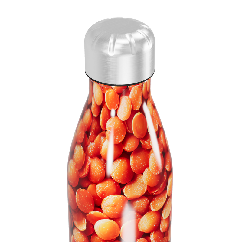 Garrafa Inox - Estampa Laranja Grãos