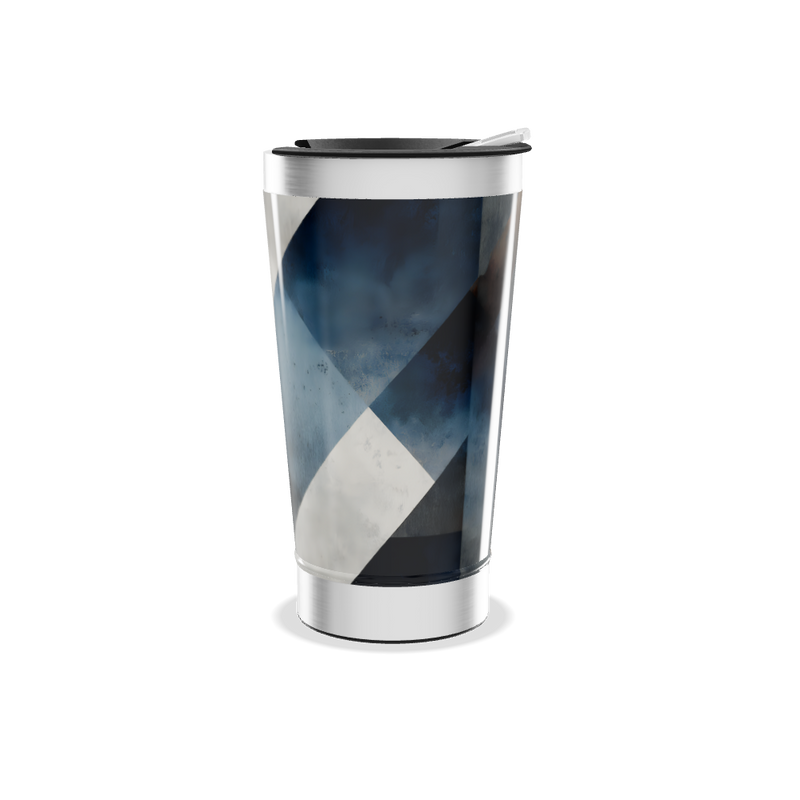 Copo Térmico - Estampa Geométrica Azul