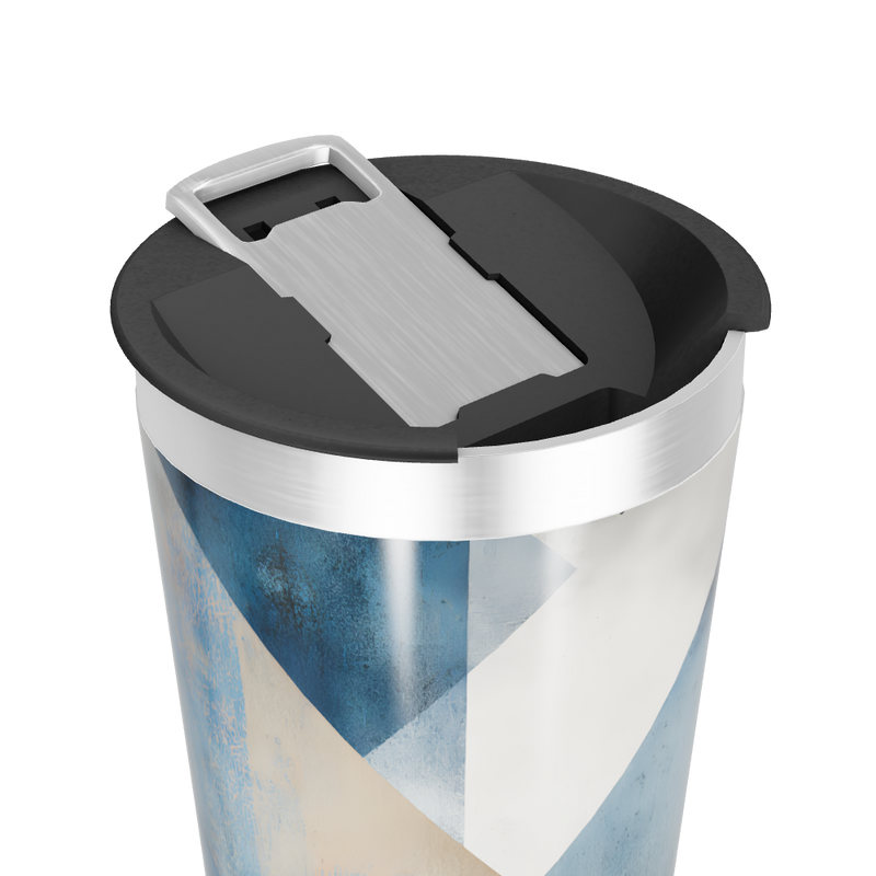 Copo Térmico - Estampa Geométrica Azul