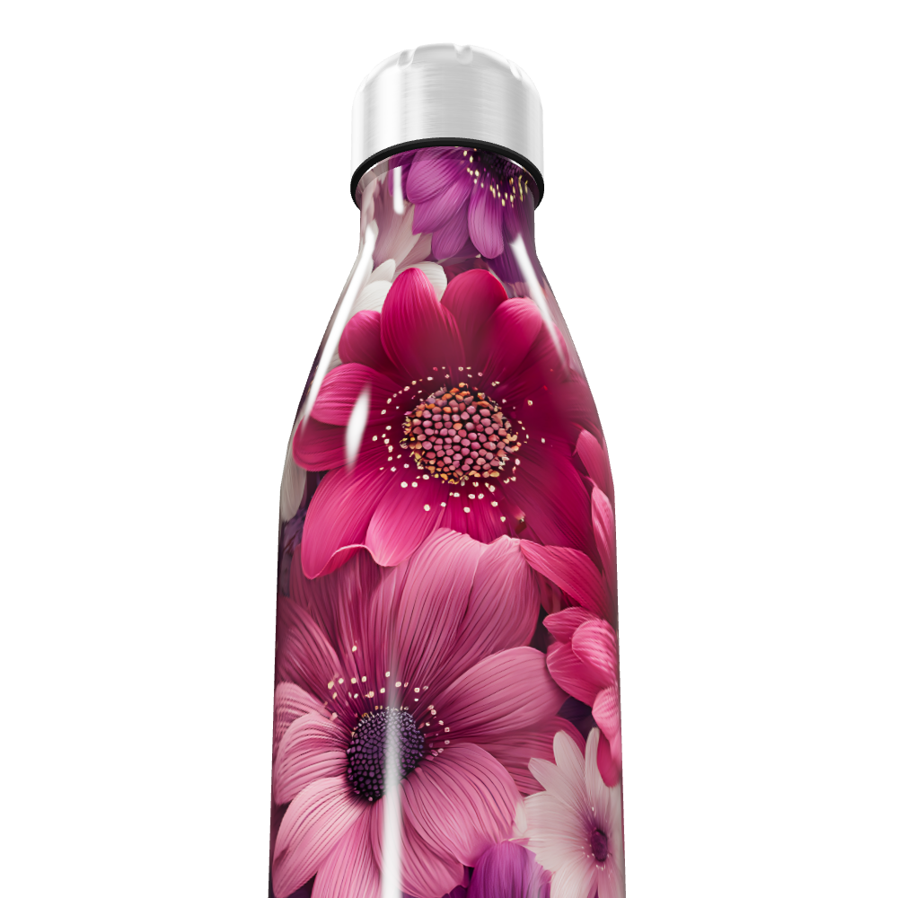 Garrafa Inox - Floral Rosa 500ml