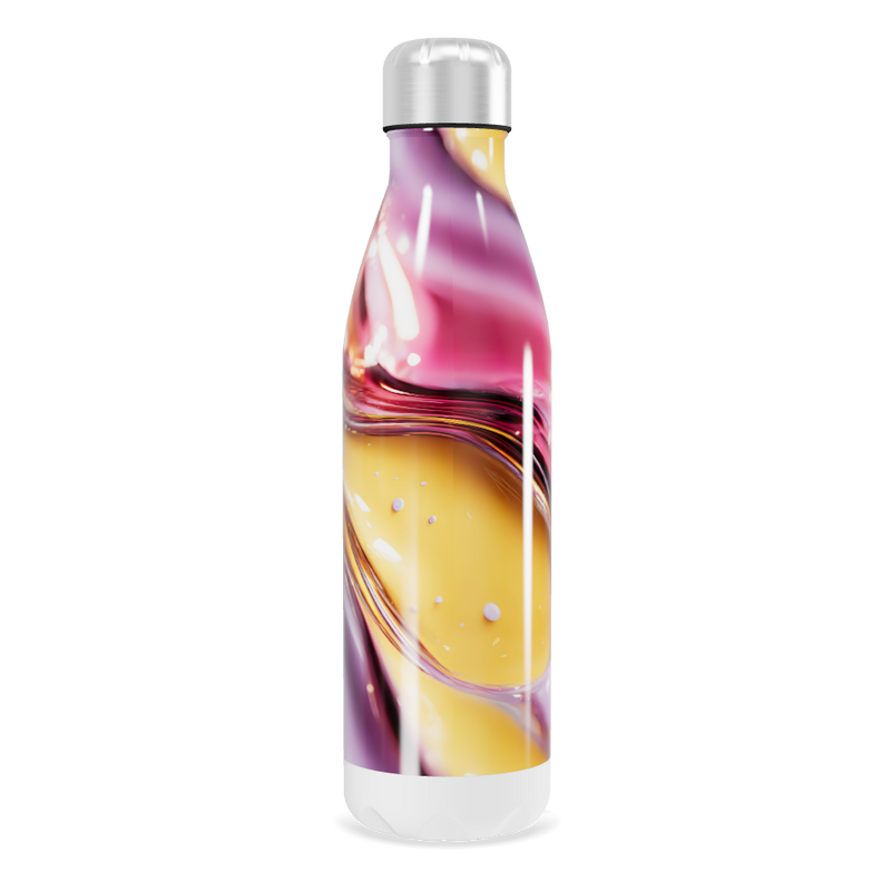 Garrafa Inox - Estampa Marmorizada Colorida