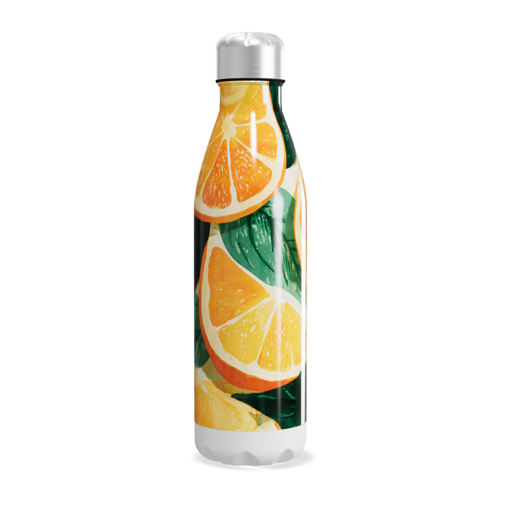 Garrafa Inox Estampa Frutas Colorida