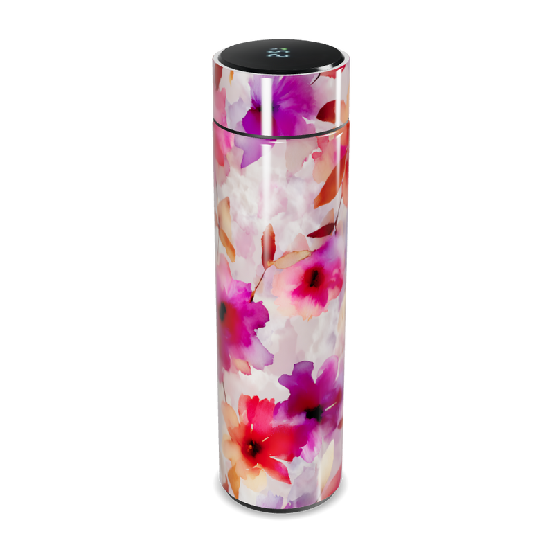 Garrafa Térmica Touch - Floral colorida aço inox