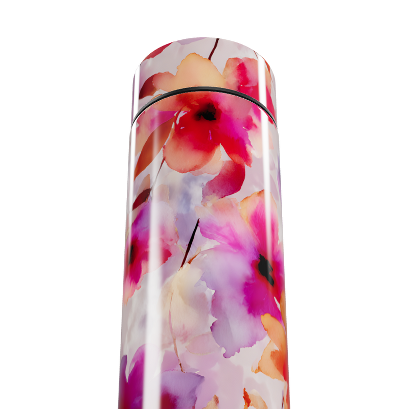 Garrafa Térmica Touch - Floral colorida aço inox