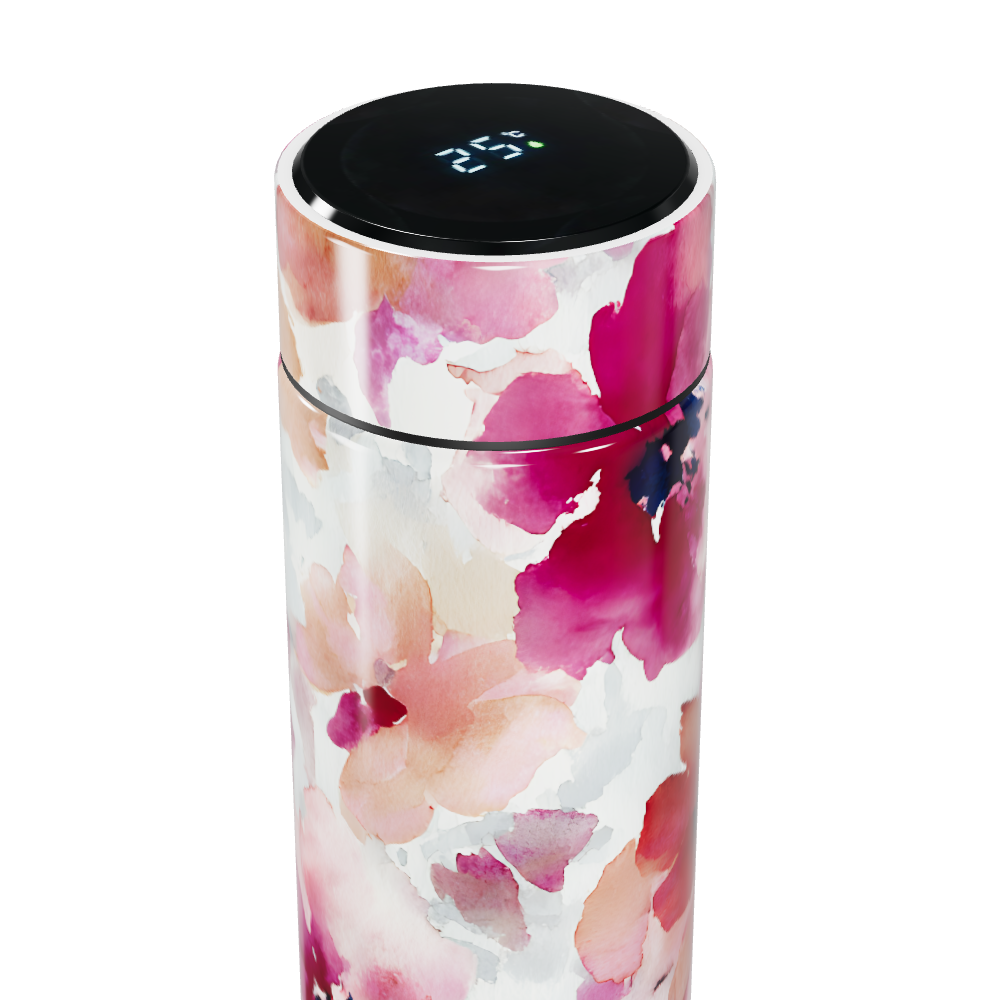 Garrafa Térmica Touch - Floral Colorida Inox