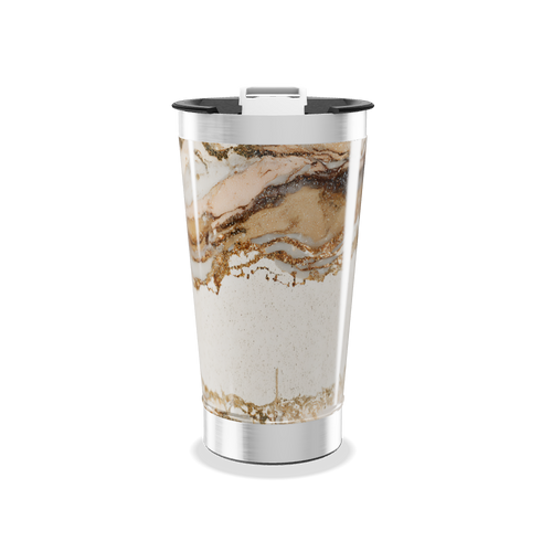 Copo Térmico - Mármore Bege Inox