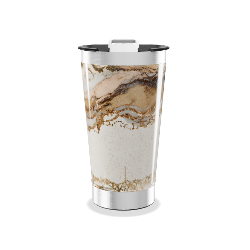 Copo Térmico - Mármore Bege Inox