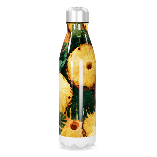 Garrafa Inox - Estampa Abacaxi Colorida