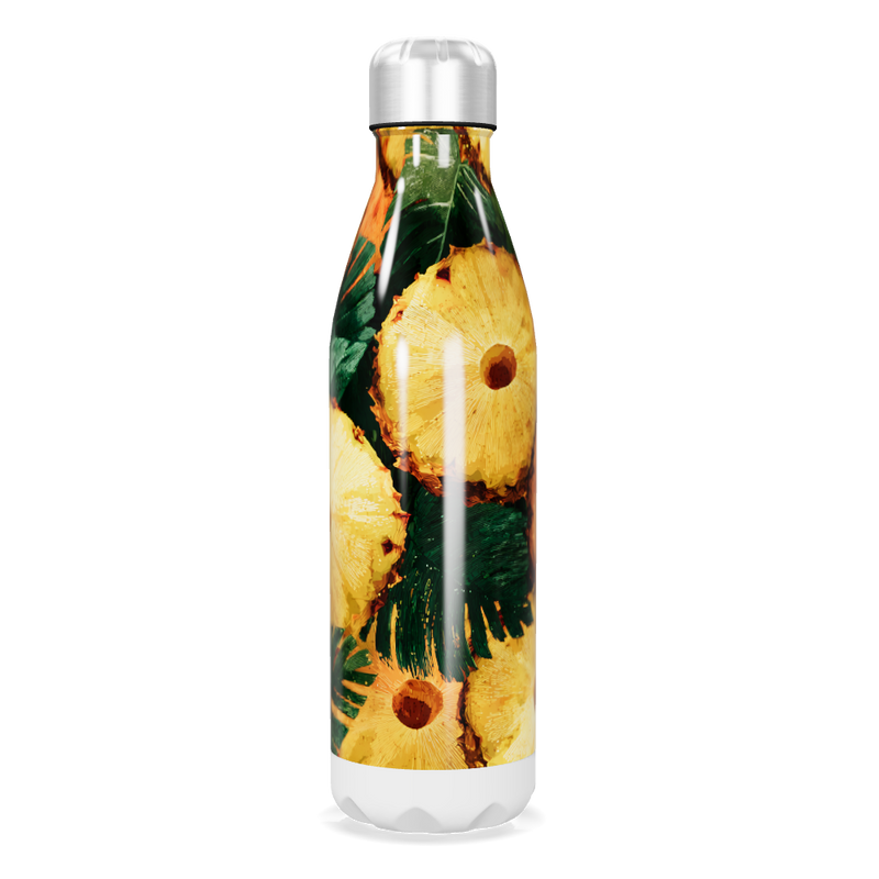 Garrafa Inox - Estampa Abacaxi Colorida