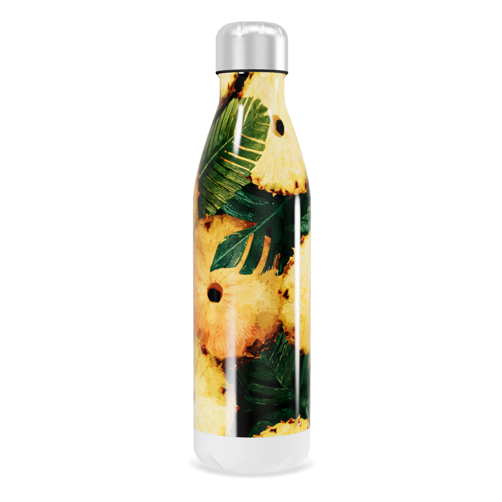 Garrafa Inox - Estampa Abacaxi Colorida