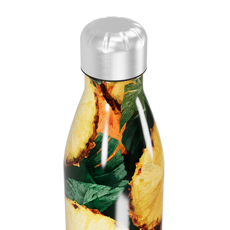 Garrafa Inox - Estampa Abacaxi Colorida