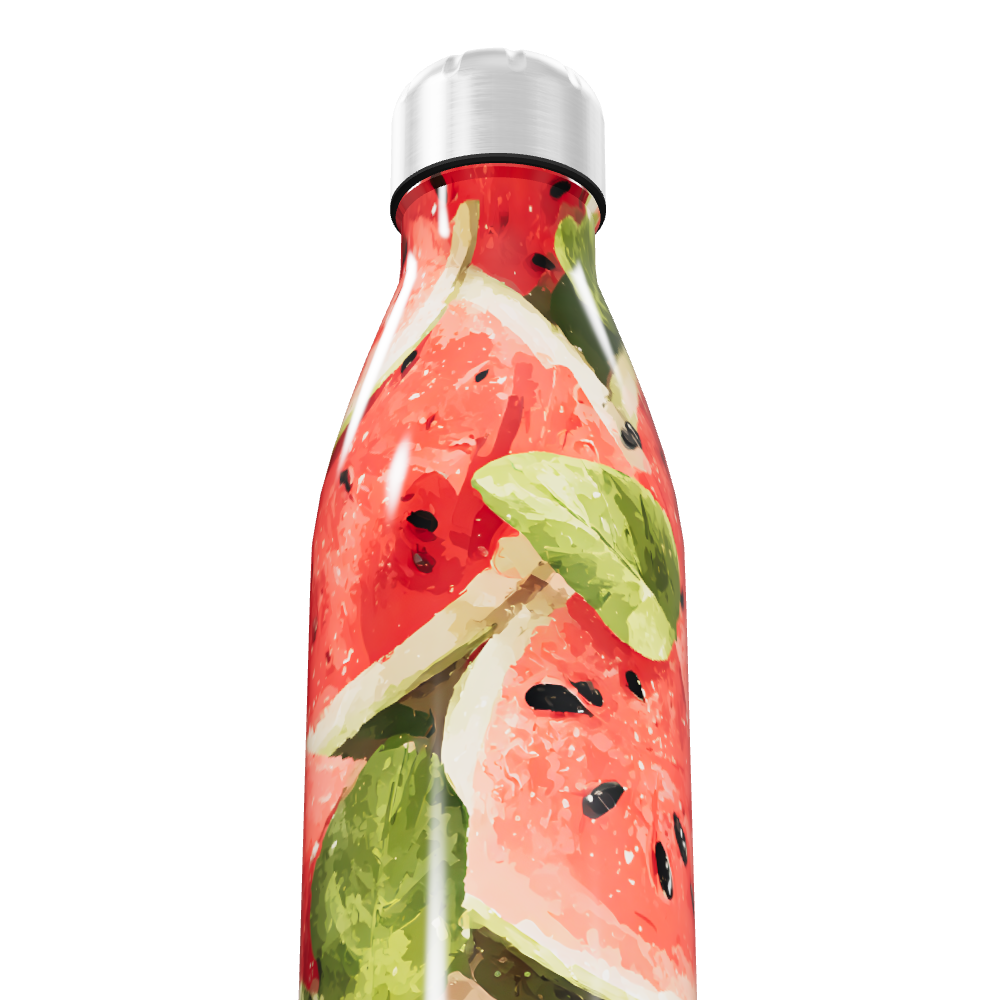 Garrafa Inox - Estampa Melancia Colorida