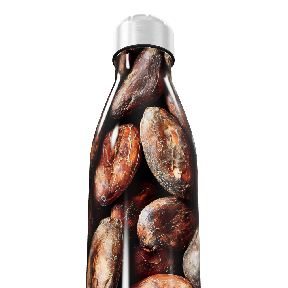 Garrafa Inox - Estampa Grãos de Café