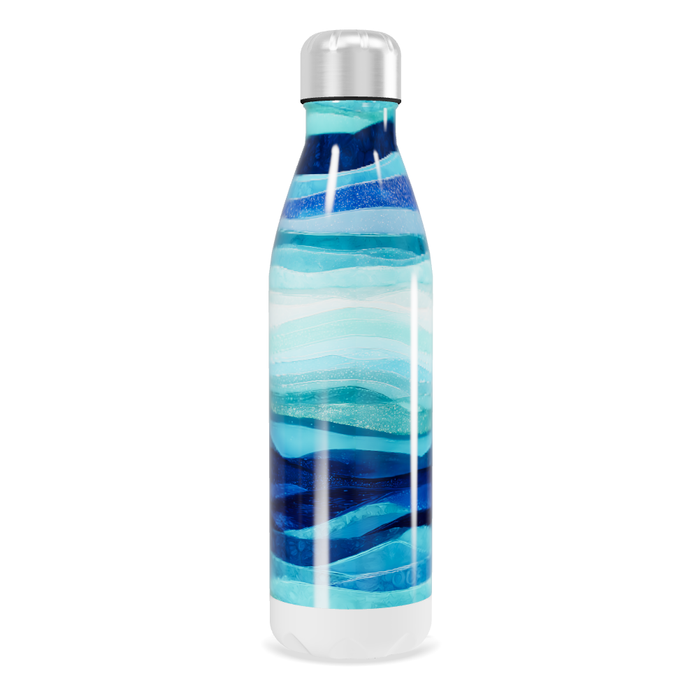 Garrafa Inox - Estampa Azul Oceano