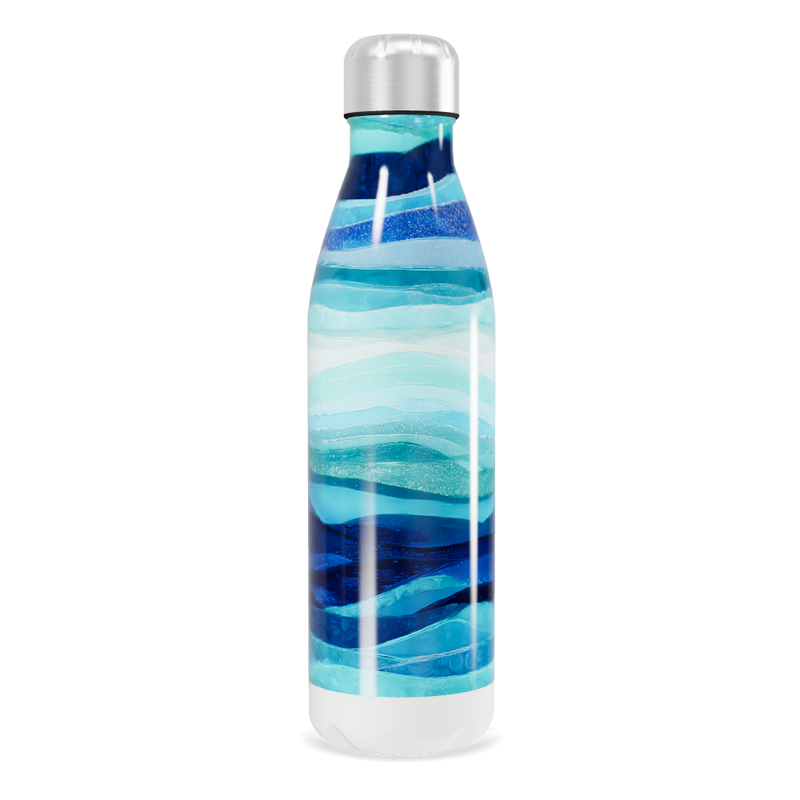 Garrafa Inox - Estampa Azul Oceano