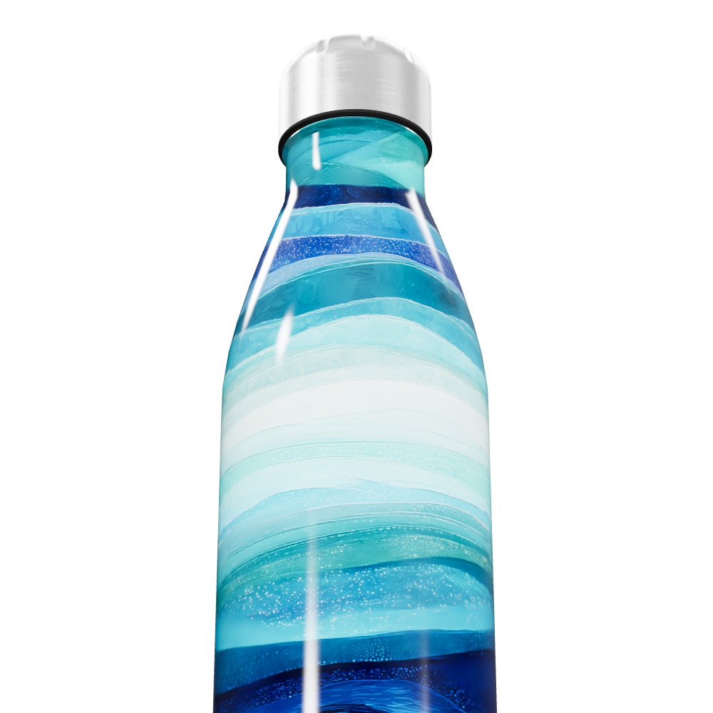 Garrafa Inox - Estampa Azul Oceano