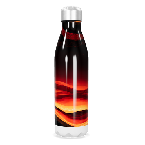 Garrafa Inox - Estampa Vermelha e Laranja