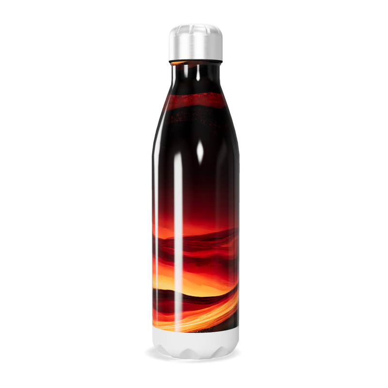 Garrafa Inox - Estampa Vermelha e Laranja