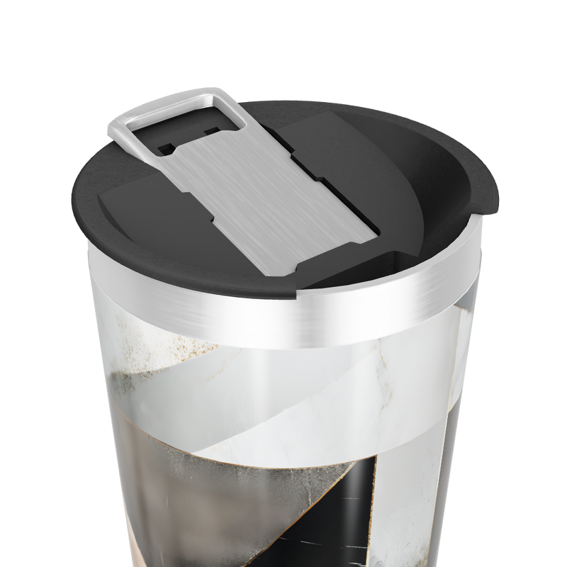 Copo Térmico - Geométrico Preto e Branco