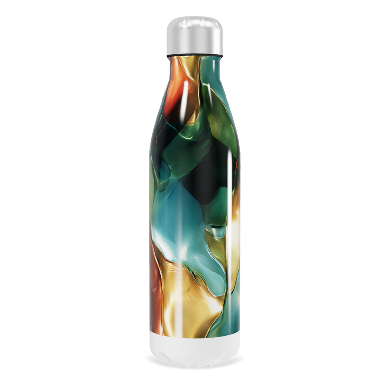Garrafa Inox - Estampa Colorida Abstrata