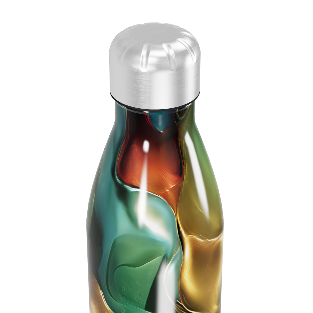 Garrafa Inox - Estampa Colorida Abstrata