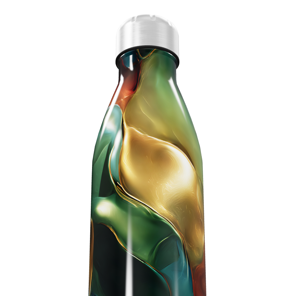 Garrafa Inox - Estampa Colorida Abstrata